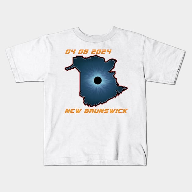 New Brunswick 2024 Total Solar Eclipse Kids T-Shirt by Victopia